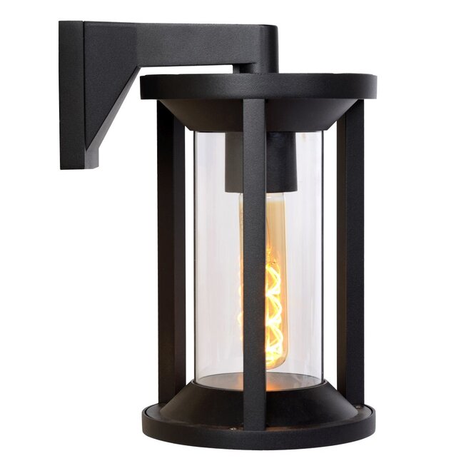Lucide Cadix - Wandlamp Buiten 1xE27 IP65 Zwart