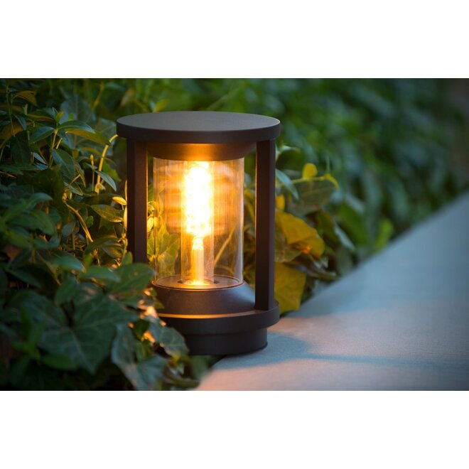 Lucide Cadix - Sokkellamp Buiten Ø 16 cm 1xE27 IP65 Zwart