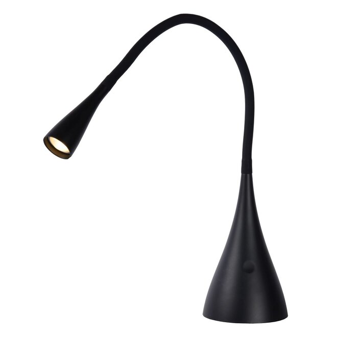 Lucide Zozy - Bureaulamp LED Dimb. 1x3W 3000K 3 StepDim Zwart