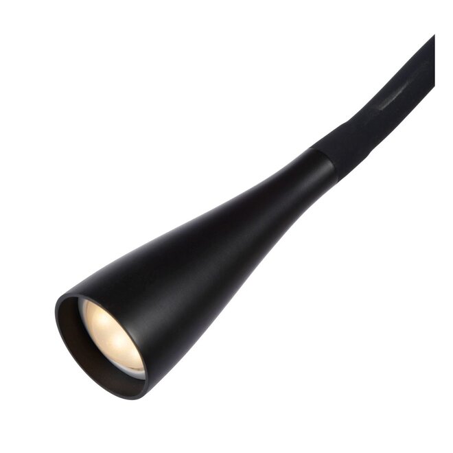 Lucide Zozy - Leeslamp LED Dimb. 1x3W 3000K 3 StepDim Zwart