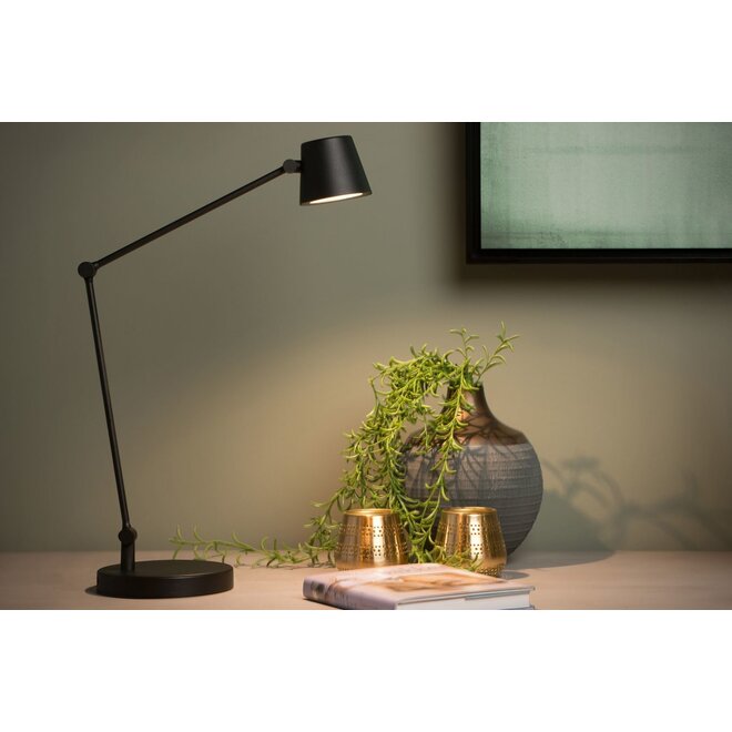 Lucide Jorius - Bureaulamp Ø 18 cm LED Dimb. 1x8W 3000K Zwart