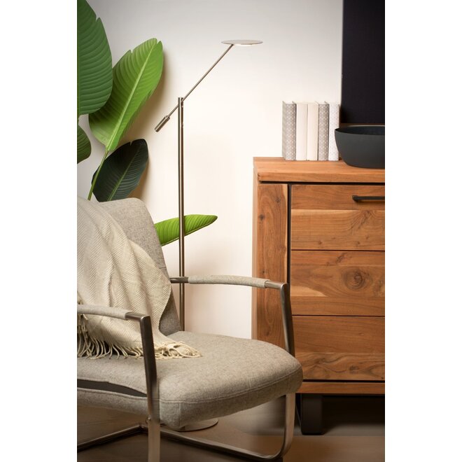 Lucide Anselmo - Leeslamp Ø 25 cm LED Dimb. 1x9W 3000K Mat chroom