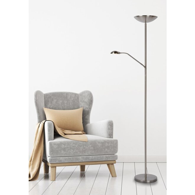 Lucide Zenith - Leeslamp Ø 25,4 cm LED Dimb. 3000K Mat chroom