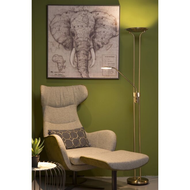 Lucide Champion-led - Leeslamp Ø 25,4 cm LED Dimb. 3000K Brons