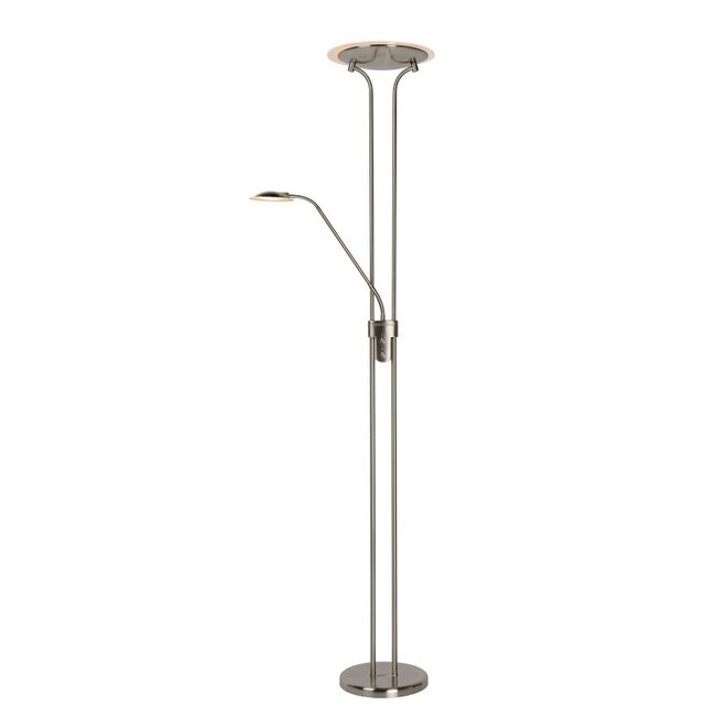 Lucide Champion-led - Leeslamp Ø 25,4 cm LED Dimb. 3000K Mat chroom