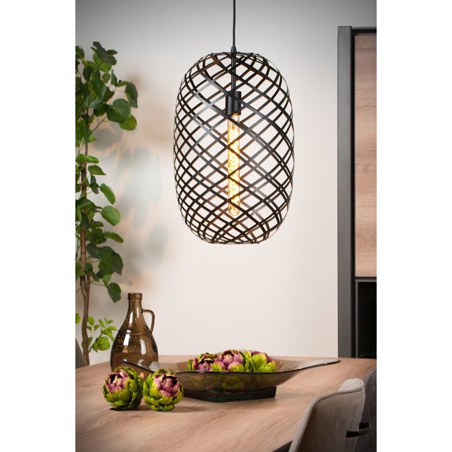 Lucide Wolfram - Hanglamp Ø 32 cm 1xE27 Zwart