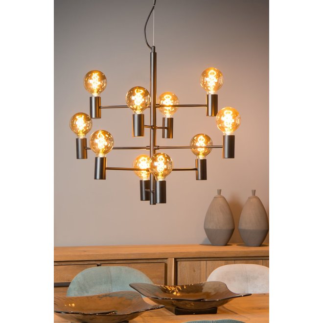 Lucide Leanne - Hanglamp Ø 65 cm 10xE27 Zwart