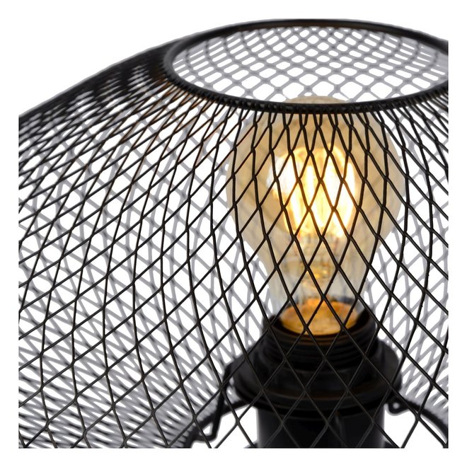 Lucide Mesh - Tafellamp Ø 30 cm 1xE27 Zwart