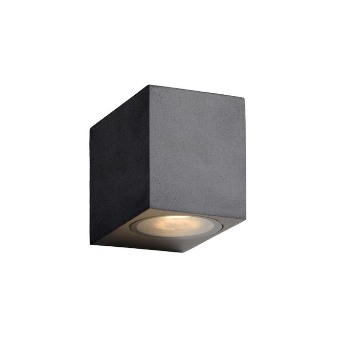 Lucide Zora-led - Wandspot Buiten LED Dimb. GU10 1x5W 3000K IP44 Zwart
