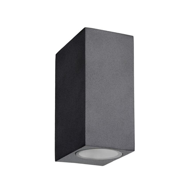 Lucide Zora-led - Wandspot Buiten LED Dimb. GU10 2x5W 3000K IP44 Zwart