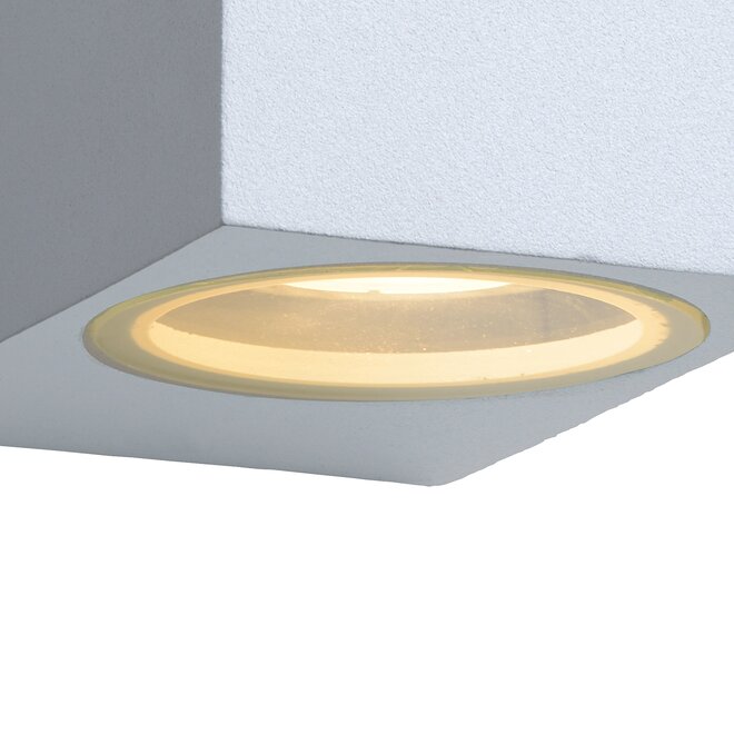Lucide Zora-led - Wandspot Buiten LED Dimb. GU10 2x5W 3000K IP44 Wit