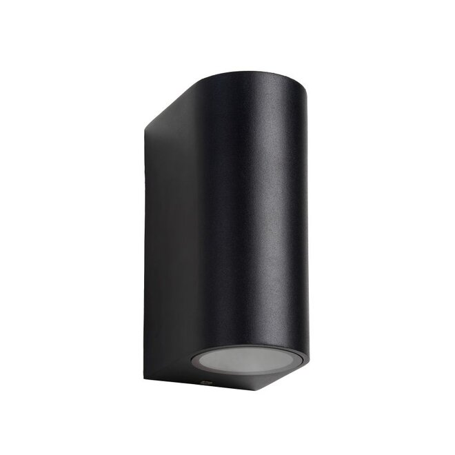 Lucide Zora-led - Wandspot Buiten LED Dimb. GU10 2x5W 3000K IP44 Zwart