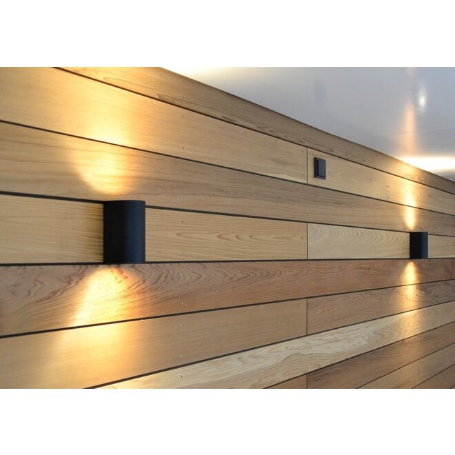 Lucide Zora-led - Wandspot Buiten LED Dimb. GU10 2x5W 3000K IP44 Zwart