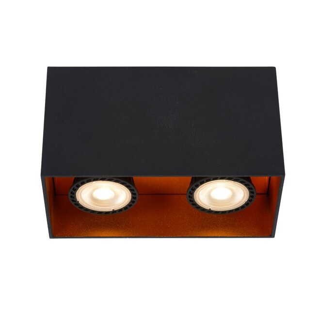 Lucide Bido - Plafondspot 2xGU10 Zwart