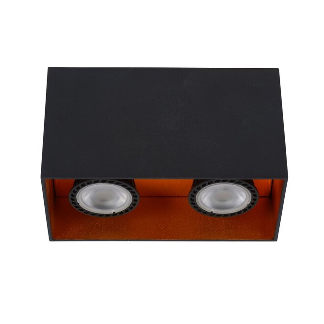 Lucide Bido - Plafondspot 2xGU10 Zwart