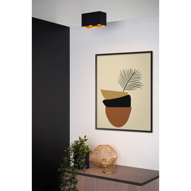 Lucide Bido - Plafondspot 2xGU10 Zwart