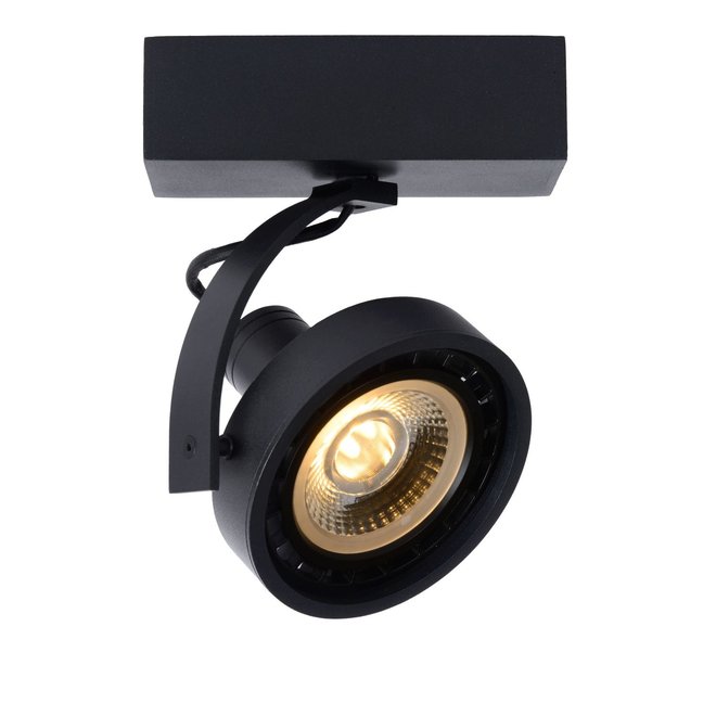 Lucide Dorian - Plafondspot LED Dim to warm GU10 1x12W 2200K/3000K Zwart