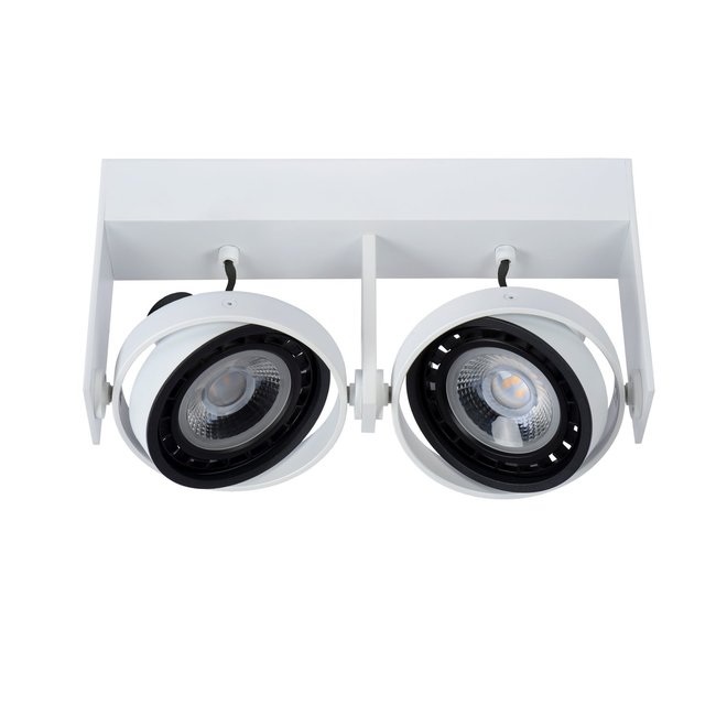 Lucide Griffon - Plafondspot LED Dim to warm GU10 2x12W 2200K/3000K Wit