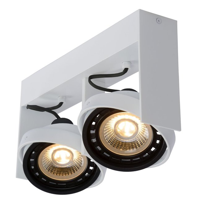 Lucide Griffon - Plafondspot LED Dim to warm GU10 2x12W 2200K/3000K Wit