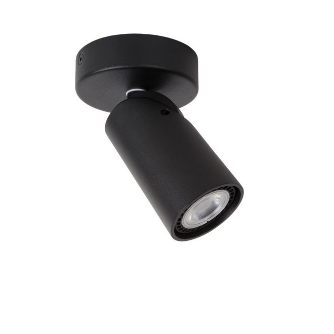 Lucide Xyrus - Plafondspot Ø 9 cm LED Dim to warm GU10 1x5W 2200K/3000K Zwart