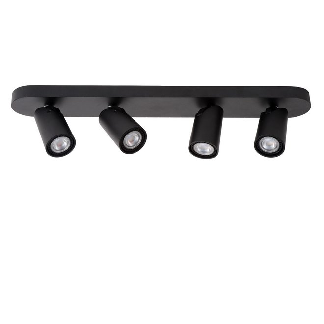 Lucide Xyrus - Plafondspot LED Dim to warm GU10 4x5W 2200K/3000K Zwart