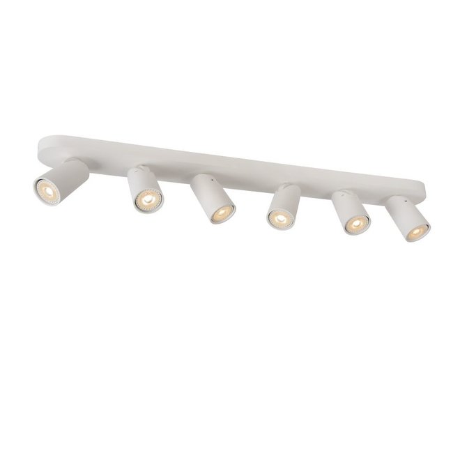 Lucide Xyrus - Plafondspot LED Dim to warm GU10 6x5W 2200K/3000K Wit
