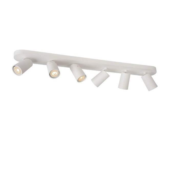 Lucide Xyrus - Plafondspot LED Dim to warm GU10 6x5W 2200K/3000K Wit
