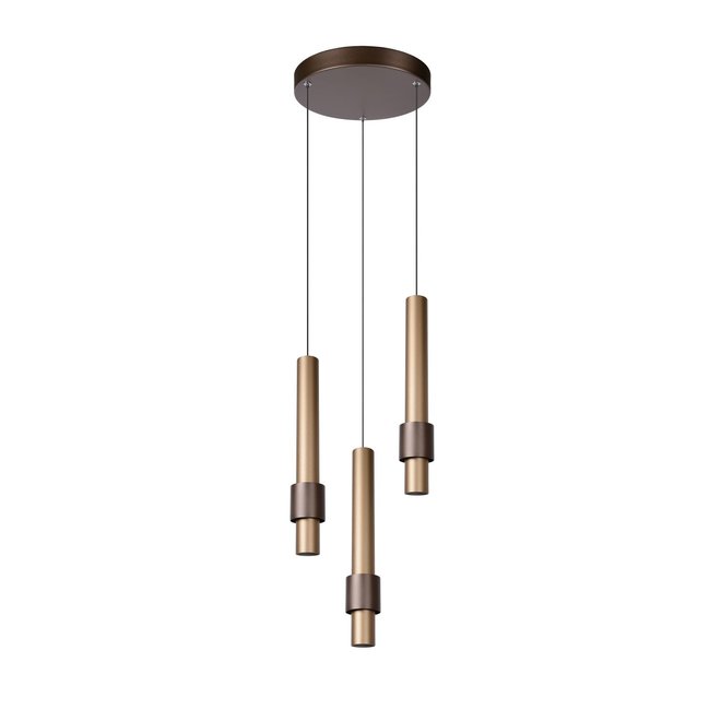 Lucide Margary - Hanglamp Ø 28 cm LED 3x5W 2700K Koffie
