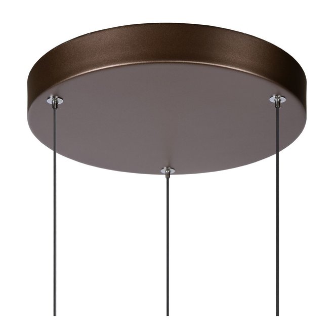 Lucide Margary - Hanglamp Ø 28 cm LED 3x5W 2700K Koffie