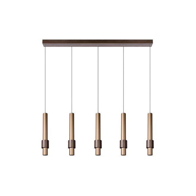 Lucide Margary - Hanglamp LED 5x5W 2700K Koffie