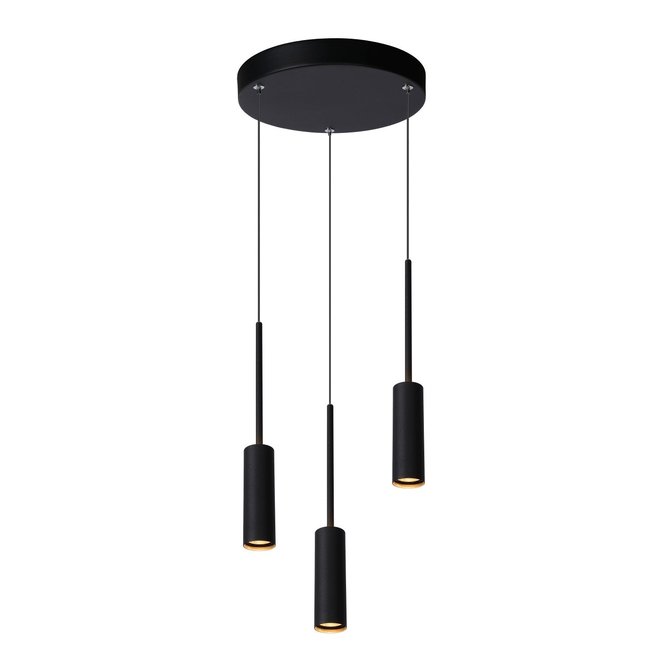 Lucide Tubule - Hanglamp Ø 26 cm LED 3x7W 2700K Zwart