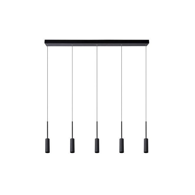 Lucide Tubule - Hanglamp LED 5x7W 2700K Zwart