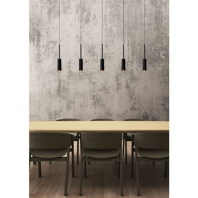 Lucide Tubule - Hanglamp LED 5x7W 2700K Zwart