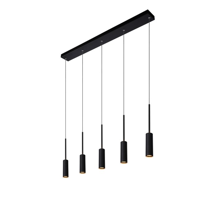 Lucide Tubule - Hanglamp LED 5x7W 2700K Zwart
