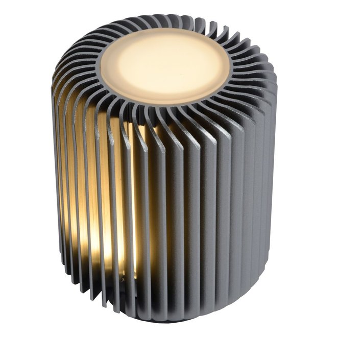 Lucide Turbin - Tafellamp Ø 10,6 cm LED 1x5W 3000K Grijs