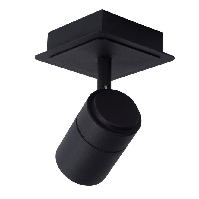 Lucide Lennert - Plafondspot Badkamer LED Dimb. GU10 1x5W 3000K IP44 Zwart