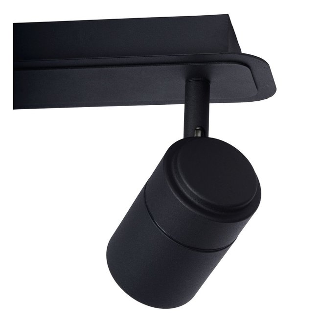 Lucide Lennert - Plafondspot Badkamer LED Dimb. GU10 3x5W 3000K IP44 Zwart