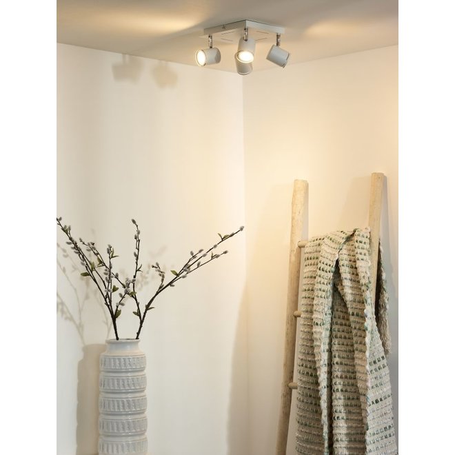 Lucide Rilou - Plafondspot LED Dimb. GU10 4x5W 3000K Wit