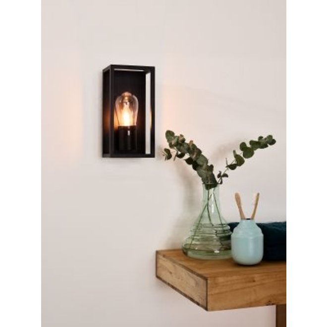 Lucide Carlyn - Wandlamp Badkamer 1xE14 IP54 Zwart