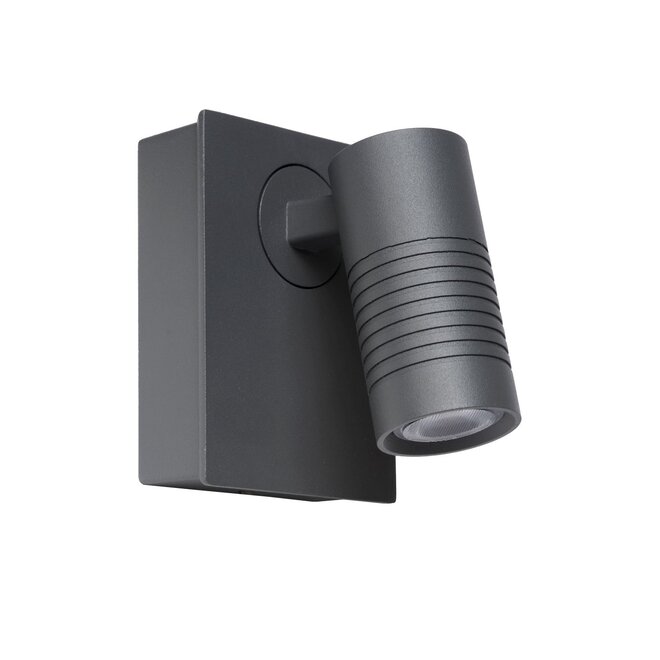Lucide Bran - Wandspot Buiten LED Dimb. 1x7W 2700K IP54 Antraciet