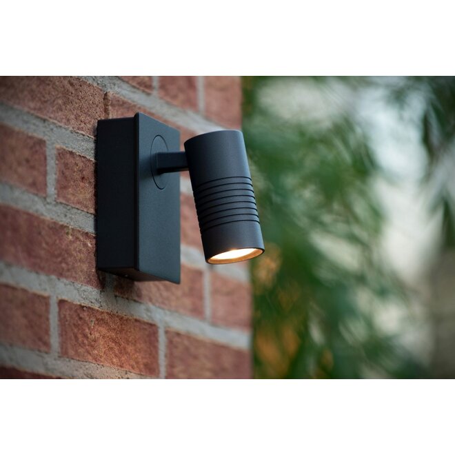 Lucide Bran - Wandspot Buiten LED Dimb. 1x7W 2700K IP54 Antraciet