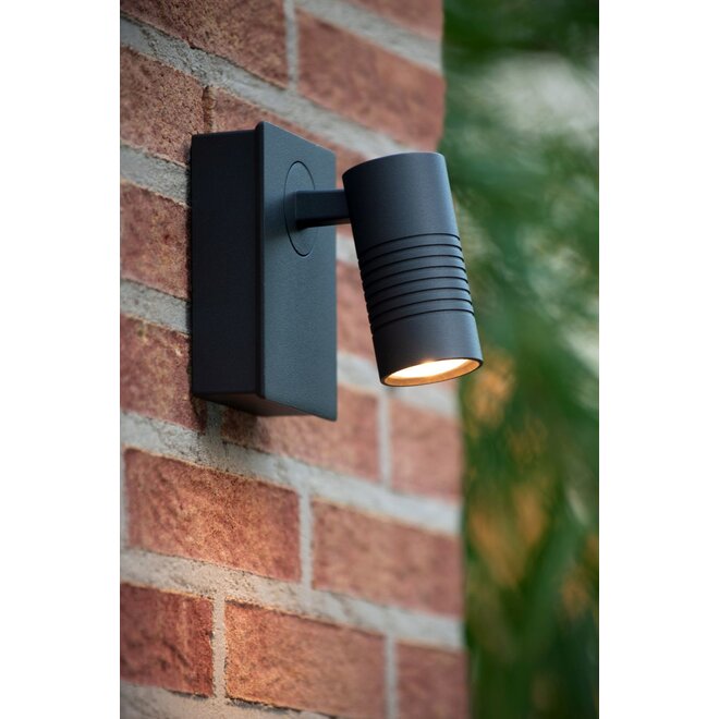Lucide Bran - Wandspot Buiten LED Dimb. 1x7W 2700K IP54 Antraciet