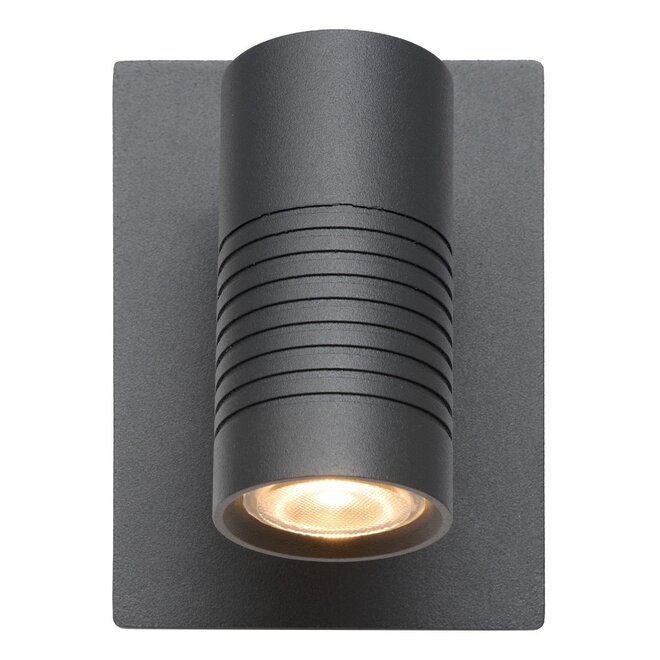 Lucide Bran - Wandspot Buiten LED Dimb. 1x7W 2700K IP54 Antraciet