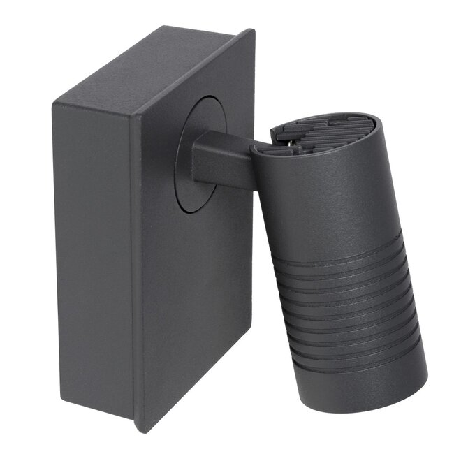 Lucide Bran - Wandspot Buiten LED Dimb. 1x7W 2700K IP54 Antraciet