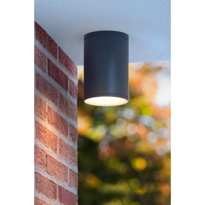 Lucide Tubix - Plafondspot Buiten Ø 10,8 cm 1xE27 IP54 Antraciet