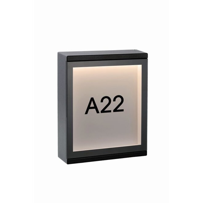 Lucide Cadra - Wandlamp Buiten LED 1x6W 3000K IP54 Zwart