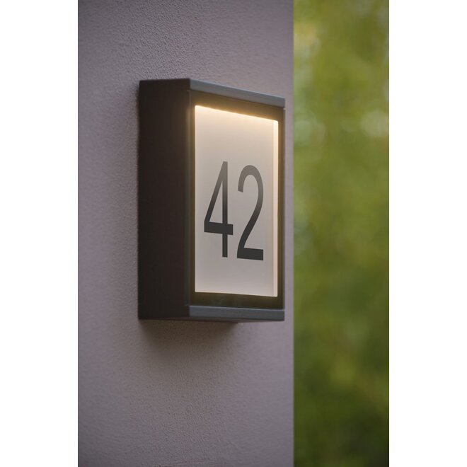Lucide Cadra - Wandlamp Buiten LED 1x6W 3000K IP54 Zwart