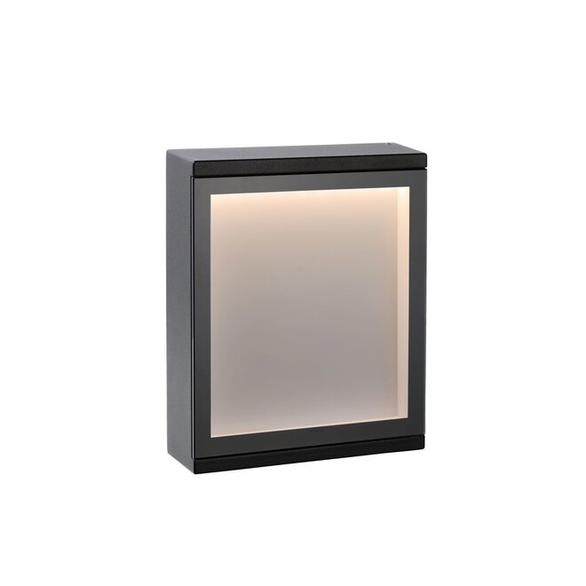 Lucide Cadra - Wandlamp Buiten LED 1x6W 3000K IP54 Zwart
