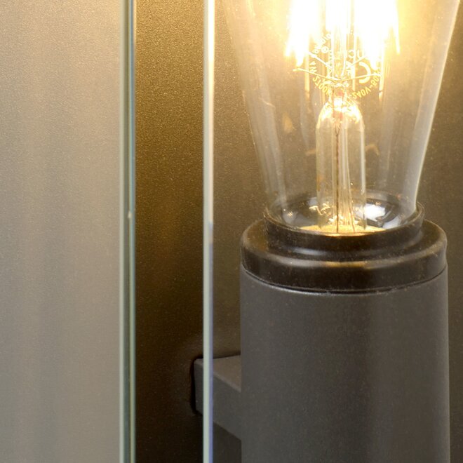 Lucide Claire - Wandlamp Buiten 1xE27 IP54 Antraciet