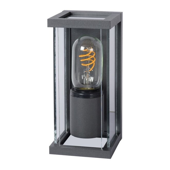 Lucide Claire Mini - Wandlamp Buiten 1xE27 IP54 Antraciet